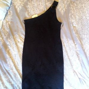 strapless open back dress Sequin One-Shoulder Leopard Mini Dress Leopard / S